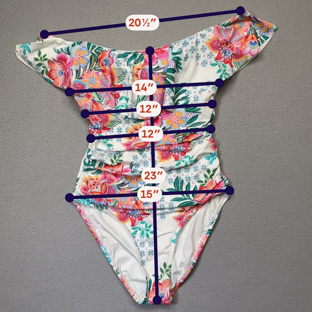 La Blanca Women's Riveria Resort Off the Shoulder 1 Piece Swimsuit 12 $145 - Picture 3 of 12